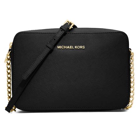 michael kors manhattan leather crossbody black|nwt mk black crossbody purse.